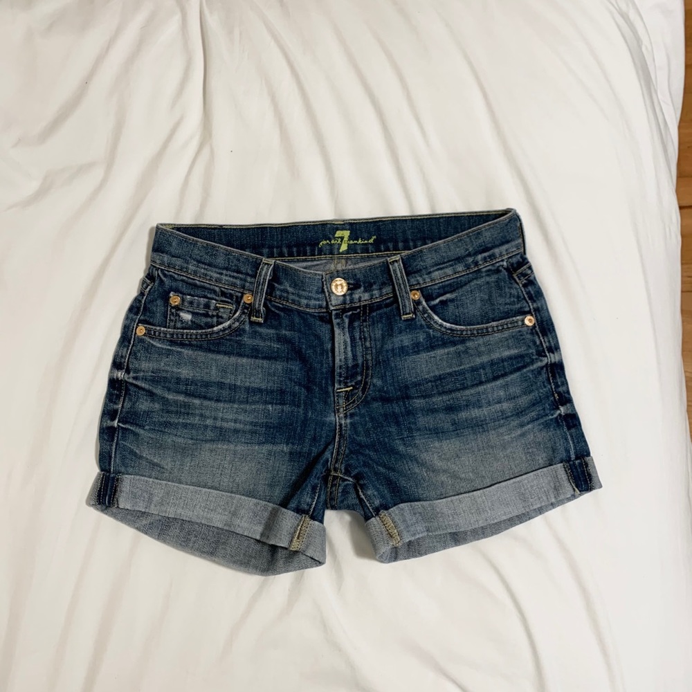 7 for all mankind denim shorts